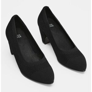 Eileen Fisher sz 10 Womens Kiss Stretch Knit Slip On Pointed Pumps Chic Minimal